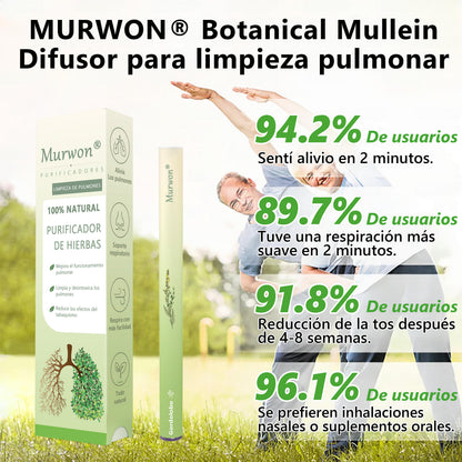 𝐓𝐢𝐞𝐧𝐝𝐚 𝐨𝐟𝐢𝐜𝐢𝐚𝐥 ✨𝐌𝐮𝐫𝑤𝗈𝒏® Difusor Botánico de Mullein para Limpieza de Pulmones (🫁 Tos, faringitis, dificultad para respirar, flema, congestión nasal, bronquitis, síntomas alérgicos, malestar pulmonar)3🎁